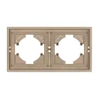 Рамка пластиковая FRM-TENDO-PL-2-GD, Золото светлое, 2 поста