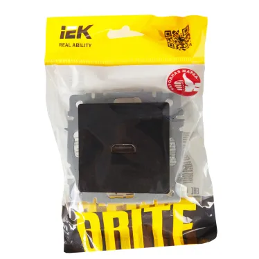 BRITE Розетка HDMI РHDMI-0-БрЧ черный