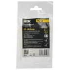 Хомут P6.6 стандартный белый 2,5х80мм IEK