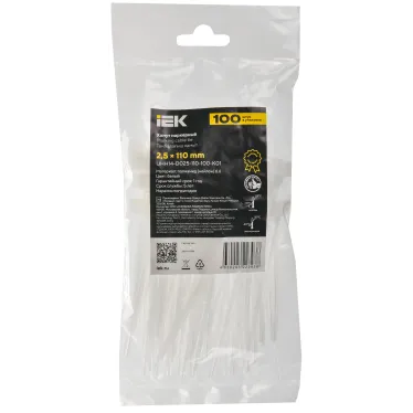 Хомут P6.6 маркерный белый 2,5х110мм IEK