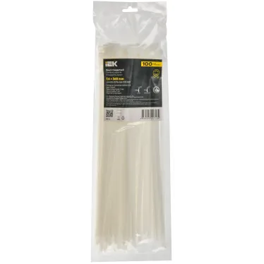 Хомут P6.6 стандартный белый 7,6х365мм IEK
