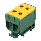                  Клемма вводная силовая КВС 6-50мм2 2-рядная желто-зеленая PE распределительная
               