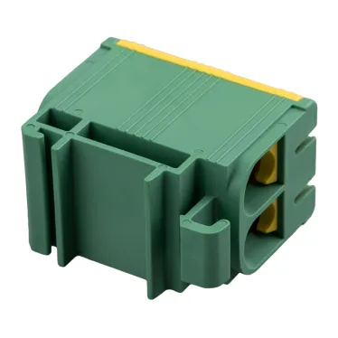Клемма вводная силовая КВС 6-50мм2 2-рядная желто-зеленая PE распределительная
