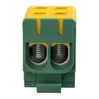 Клемма вводная силовая КВС 6-50мм2 2-рядная желто-зеленая PE распределительная