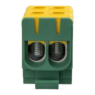 Клемма вводная силовая КВС 6-50мм2 2-рядная желто-зеленая PE распределительная