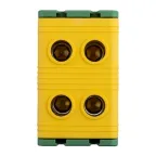Клемма вводная силовая КВС 6-50мм2 2-рядная желто-зеленая PE распределительная