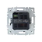 BRITE Розетка USB A+C 18Вт РЮ11-1-БрШ шампань