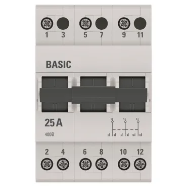 Переключатель трехпозиционный 3P 25А Basic