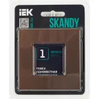 SKANDY Рамка 1-местная SK-F31Br металл шоколад IEK