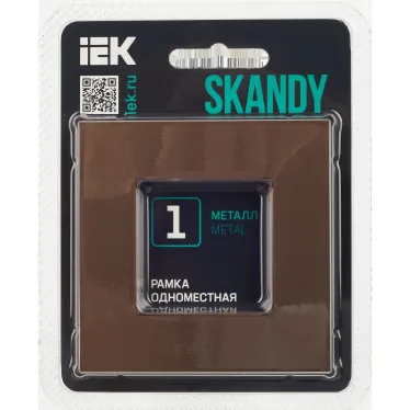 SKANDY Рамка 1-местная SK-F31Br металл шоколад IEK