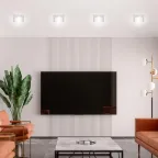 Светильник встраиваемый декоративный DK110 WH/CL MR16 GU5.3 белый прозрачный