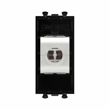 Avanti Компьютерная розетка RJ-45 без шторки модульная кат.6 экранированная Черный квадрат 1 модуль
