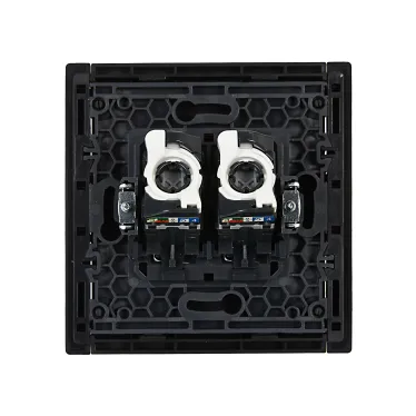 FORTE@PIANO Розетка компьютерная двойная RJ45 кат.5E FP133 черный IEK