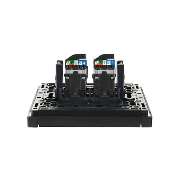 FORTE@PIANO Розетка компьютерная двойная RJ45 кат.5E FP133 черный IEK