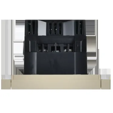 FORTE@PIANO Розетка 1-местная с заземлением с защитными шторками винтовое крепление 16А USB A+C 18Вт FP447 ваниль IEK