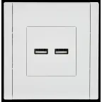 FORTE@PIANO Розетка USB A+A 3,1А FP249 белый IEK