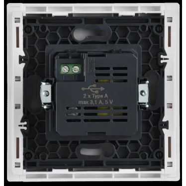 FORTE@PIANO Розетка USB A+A 3,1А FP249 белый IEK
