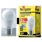 Лампа светодиодная LED 5Вт Е27 230В 6500К NLL-P-G45-5-230-6.5K-E27 шарик матовый | 61253 | Navigator