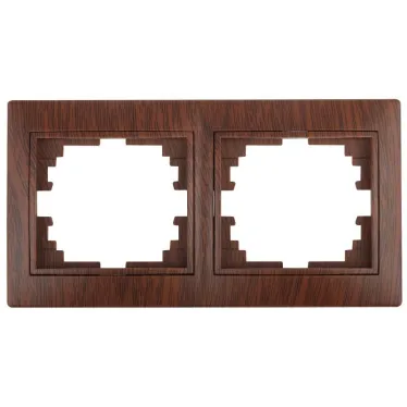 Рамка на 2 поста гор., СУ, Plano, венге, 1-502-10