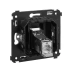 Компьютерная розетка RJ-45 в стену, кат.5e одинарнаяэкранированная,''Avanti'', ''Черный матовый''