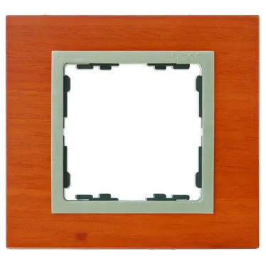 Рамка на 2 поста, S82N, вишня - шампань (дерево)