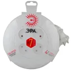 Удлинитель (белый) рулетка, без заземл, 2x0.75мм2, 4гн, 7м (10/350) UR-4-7 м-W