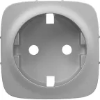 Valena ALLURE Лицевая панель розетки 2К+З Алюминий