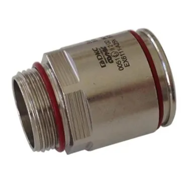 Взрывозащищенная Ex e муфта труба-коробка. DT 63 мм. M63x1,5.Никелированная латунь. IP66/67