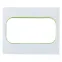 Стокгольм Рамка для розетки 2-местная белая с линией цвета зеленый