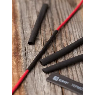 Трубка термоусаживаемая ТУТ нг 2/1 черная рулон PROxima