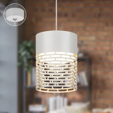 Светильник подвесной (подвес) PL29 WH цоколь GX53 потолочный цилиндр белый ЭРА