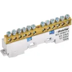 TEKFOR Шина N ноль изолированная на универсальном держателе 6х9-12-С IEK