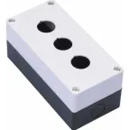 Пост кнопочный Ф22 3 места КП-101 с кабельным вводом для устройств сигнализации и управления белый