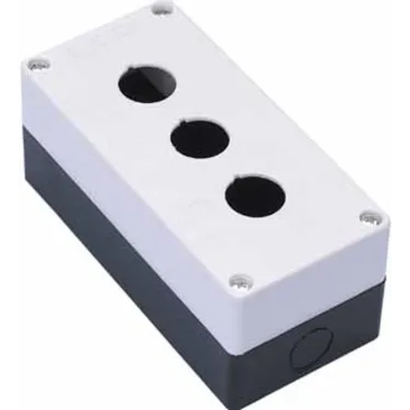 Пост кнопочный Ф22 3 места КП-101 с кабельным вводом для устройств сигнализации и управления белый