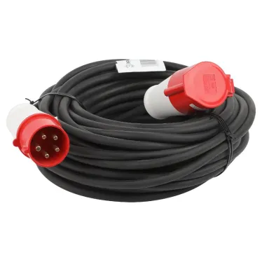 Удлинитель силовой IND380-U-1e-5x2,5-50m-IP44 на 380В в бухте 1 розетка CEE 5P 50м КГ 5х2,5 32A IP44