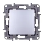 Переключатель перекрёстный одноклавишный Etika 10АХ 250В винтовые зажимы - алюминий