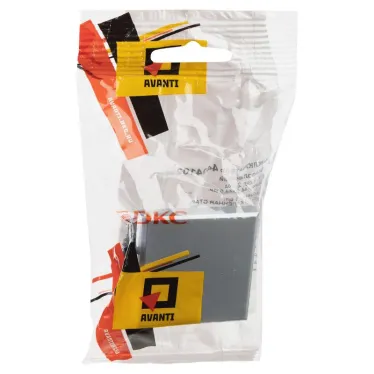 Avanti Выключатель одноклавишный, модульный Закаленная сталь 2 модуля