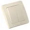 Выключатель двухклавишный скрытый слоновая кость 16А