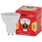 Лампа светодиодная ECO LED MR16-7W-827-GU10 (диод, софит, 7Вт, тепл, GU10) (10/100/4000)