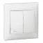 VALENA Переключатель двухклавишный на 2 направления IP44 белый
