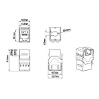 Вставка Keystone Jack RJ-45(8P8C) категория 6 черная