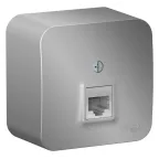 Розетка BLANCA наружная компьютерная RJ45, кат.5e, с изолирующей пластиной, алюминий