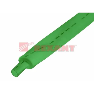 Термоусаживаемая трубка 25,0 12,5 мм, зеленая, упаковка 10 шт. по 1 м, REXANT