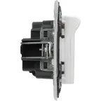 Valena LIFE IP44 Розетка силовая 2К+З со шторками с крышкой белая