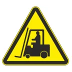 Знак W 07 ''Внимание. Автопогрузчик'' 200х200 мм, пленка самоклеящаяся ГОСТ Р 12.4.026-2015