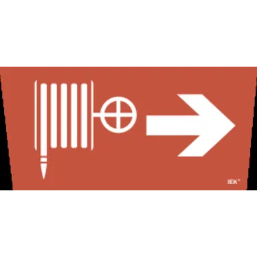 Этикетка самоклеящаяся 310х280мм ''Пожарный кран/стрелка направо'' IEK