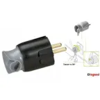 Элиум Вилка 2К+З с заземлением черная