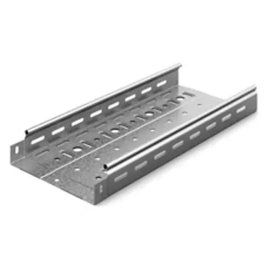 Металлический лоток перфорированный 200х50х3000, толщина 1,0 мм, Сендзимир цинк