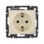 VALENA Розетка с заземлением со шторками в рамку слоновая кость