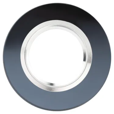 Светильник декор стекло круглое MR16,12V/220V, 50W, хром/черный DK7 CH/BK